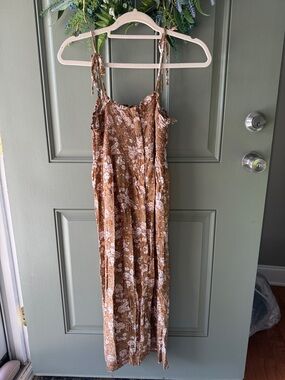 Faithfull the Brand Brown Floral Maxi Dress